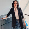 Women's Black Suit Jacket Long Sleeve Top Office Women Korean Jacket  Designer Basic New