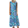 Maxi Dress For Women Summer Casual Print Dress O-neck Sleeveless Loose Long Dress Women Summer Robe Longue Été 2022