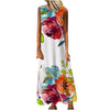 Maxi Dress For Women Summer Casual Print Dress O-neck Sleeveless Loose Long Dress Women Summer Robe Longue Été 2022
