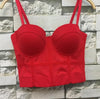 Fashion Mesh Push Up Bralet Women's Corset Bustier Bra Night Club Party Cropped Top Vest Plus Size AW514