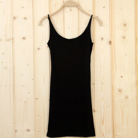 Fashion O Neck Causal Tank Top Cotton Long Tank Tops Solid Sexy Top Basic Tops Knitting Camis