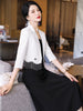 Office Ladies Summer Work Wear Formal Skirt Suit Women Female White Black Slim Two Piece Set