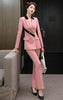 Pants Suits Women Autunm High-End Temperament Business Long Sleeve Patchwork Blazer and Trousers Office Work Wear