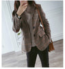 Plaid Coat Business Plaid Suits Women Work Office Ladies Long Sleeve Spring Womens Tops Autumn Blazer Suit Jacket