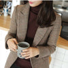 Plaid Coat Business Plaid Suits Women Work Office Ladies Long Sleeve Spring Womens Tops Autumn Blazer Suit Jacket