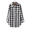 Fashion Plaid Shirt Female College Style Women's Blouses Long Sleeve Flannel Shirt Plus Size Casual Blouses Shirts M-4XL