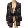 Plaid Women Blazer Coat Retro Button Lattice Jacket Blazer Female Casual Coats Green Red chaqueta mujer пиджак женский