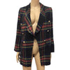 Plaid Women Blazer Coat Retro Button Lattice Jacket Blazer Female Casual Coats Green Red chaqueta mujer пиджак женский