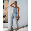 Pocket Tight Jeans Women Pants Overalls Shoulder Strap Jumpsuit Big Size Cotton Temperament Mid-waist Denim Jeans Pants