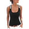 Fashion Sequined Ladies Sexy Sleeveless Sequin Glitter T-Shirt 2022 Summer Casual Slim Cotton Tops Tee Shirt Fem Plus Size