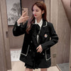 Skirt Set Women Celebrity High-waisted A-line Fried Street Bow Tie Shirt Suit Jacket Pleated Skirts Three-piece Suits