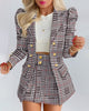 Slim Cardigan Temperament Suit Sports Coat Slim Ladies Casual Jacket Women's Wear Blazer Skirt Set