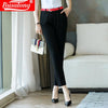Spliced women skirt suits set elegant Business formal short sleeve office ladies plus size work uniforms grey red black
