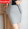 Spliced women skirt suits set elegant Business formal short sleeve office ladies plus size work uniforms grey red black