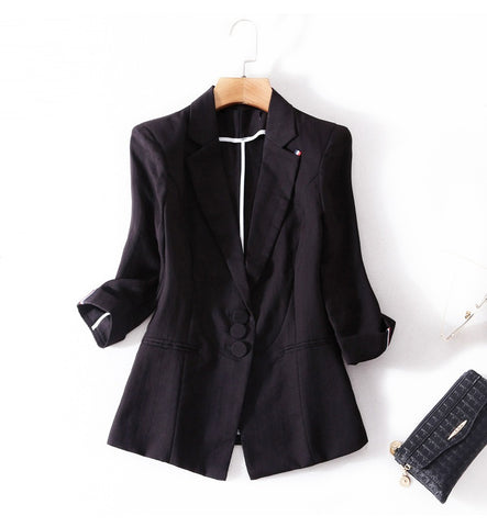 Fashion Spring Autumn Women Blazers and Jackets Work Office Lady Suit Slim White Black Blue Button Business female blazer Coat