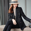 Spring British Double Breasted Suit Women Blazer Jacket Autumn Woolen Ladies Blazer Office OL Professional Jackets