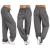 Fashion Spring Casual Women's Pants Solid Loose Drawstring Female Straight Trousers Plain Warm Pants For Women Plus Size