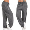 Fashion Spring Casual Women's Pants Solid Loose Drawstring Female Straight Trousers Plain Warm Pants For Women Plus Size