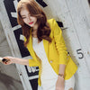 Fashion Spring summer Women Slim Suit Blazer Coat Female Casual Jacket Long Sleeve One Button Lady Blazers Solid Work Wear