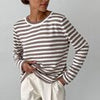 Stripe Sweater Women Casual Loose Knitted Pullover Autumn Elegant Long Sleeve Jumper Winter Korean Retro O Neck Knitwear