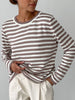 Stripe Sweater Women Casual Loose Knitted Pullover Autumn Elegant Long Sleeve Jumper Winter Korean Retro O Neck Knitwear