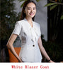 Fashion Striped Formal  Styles Blazers & Jackets Coat For Ladies Office Beauty Salon Outwear Tops Female Blazer Uniforms
