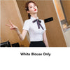 Styles 2022 Woman Summer Formal suits with Shirt and Skirt for Women Business Work Wear Blouse with Bow Plus Size 5XL