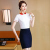 Styles 2022 Summer Formal suits with Shirt and Skirt for Women Business Work Wear Blouse with Belt Plus Size 5XL