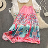 Suit Women's Spring And Summer High-end Light  Flounce Lapel Chiffon Shirt High Waist Skirt 2-piece Set
