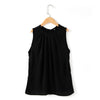 Fashion Summer Breathable Women Solid Loose Sleeveless Halter Neck Shirt Casual Tank Shirt Blouse Tops Vest Solid