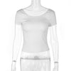 Summer Women Casual Tank Tops Vest Blouse Short Sleeve Crop Tops Shirt Black White Halter Costume