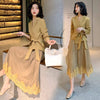 Temperament Blazer Trend Suit Female 2023 Spring and Autumn Suit Mesh Pleated Skirt Elegant Two-piece Suit Lady K372