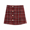 Tweed Plaid Blazer Suit Two Piece Set 2023 Women Double Breasted Casual Office Blazer High Waist Mini Skirt Suits Slim