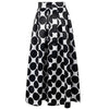 Vintage Skirt High Waist Polka Dots Printed Maxi Fall Casual Elegant Women Long Skirt Black/Blue/Red Pleated Skirt