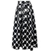 Vintage Skirt High Waist Polka Dots Printed Maxi Fall Casual Elegant Women Long Skirt Black/Blue/Red Pleated Skirt