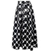 Vintage Skirt High Waist Polka Dots Printed Maxi Fall Casual Elegant Women Long Skirt Black/Blue/Red Pleated Skirt