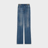Wash Jeans High Waist Slimming Metal Chain Decorative Trousers 2022 Spring/Autumn Distressed Retro Straight-Leg Pants