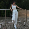 White Jeans for Women 2022 High Waist Long Streetwear Trousers Straight Leg Pants Denim Pants Streetwear