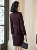 Wine  Fabric Formal Women Business Suits with Blazer and Skirt Ladies Professional Work Wear Blazers Outfits