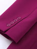 Wine Red Double Breasted Blazer Coat Women Office Casual Long Sleeve Pockets Female Outerwear Chic Veste Femme