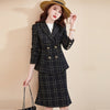 Women 2 Pieces Formal Professional Suit with Slim Hips Skirt and Blazer Female Office Ladies Shirt Suits Autumn Thicken
