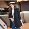 Women Blazer Korea Slim Blazers Jackets Work Coat Outerwear Autumn Long Sleeve Career Female Jacket Office Lady