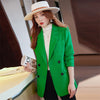 Women Blazer Korea Slim Blazers Jackets Work Coat Outerwear Autumn Long Sleeve Career Female Jacket Office Lady