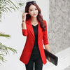Fashion Women Blazers And Jackets 2022 Spring Autumn Mid-Long Blaser Coat Female Red Black Pink Ladies Blazer Mujer