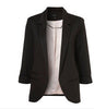 Fashion Women Blazers Coat Jacket brand ,Lady plus size Seven-Sleeve Solid Suits XXL F4299