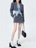 Women Crop Blazer Skirt Suits With Blouse Girl Skirts Korea Short Skirt Blouse Blazer Y2k Ladies 3 Pieces Set