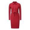 Women Dress Autumn Long Sleeve Midi Dress For Women Vocation Style Bandage Sweater Dress Elegant Sexy Dress Solid