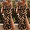 Women Dress Summer Sexy Leopard Print Dress Casual Sleeveless Evening Party Dresses Clubwear Ladies Bodycon Dresses