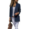 Women Jacket Lapel Long Sleeve Casual Slim Blazer Coat Suit Jacket