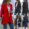 Women Jacket Lapel Long Sleeve Casual Slim Blazer Coat Suit Jacket